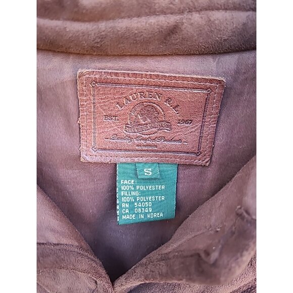 Lauren Ralph Lauren Jacket Women's Size Small Equestrian Soft Quilted Suede - Picture 3 of 9